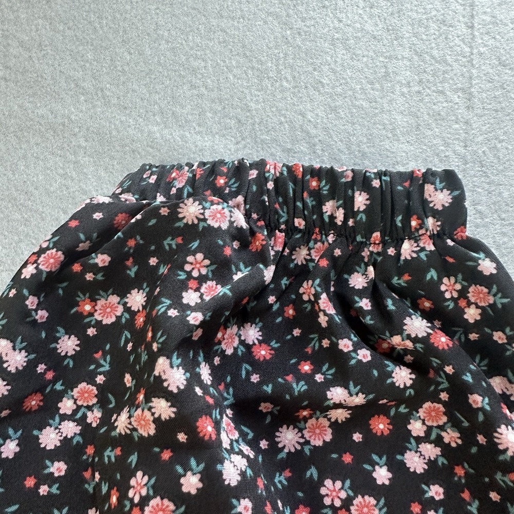 Floral Print Wide Leg Pants Ankle Cuff Or Pj's Women's Size Medium NEW - Picture 3 of 11